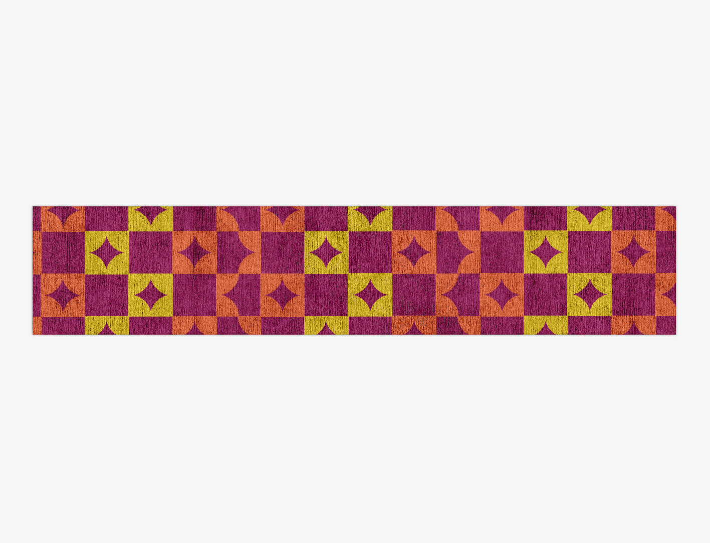 Robin Geometric Runner Hand Knotted Bamboo Silk Custom Rug by Rug Artisan
