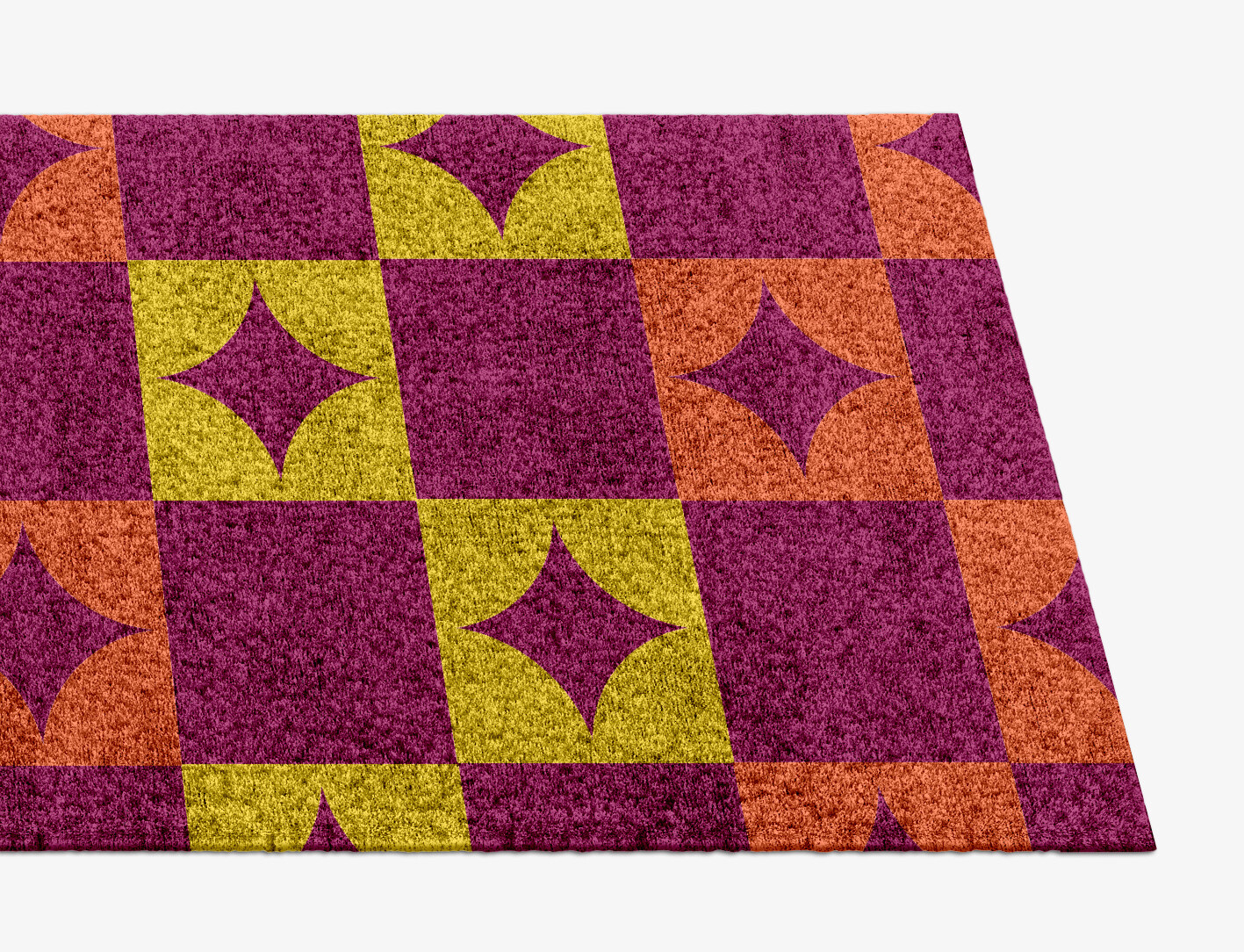 Robin Geometric Runner Hand Knotted Bamboo Silk Custom Rug by Rug Artisan