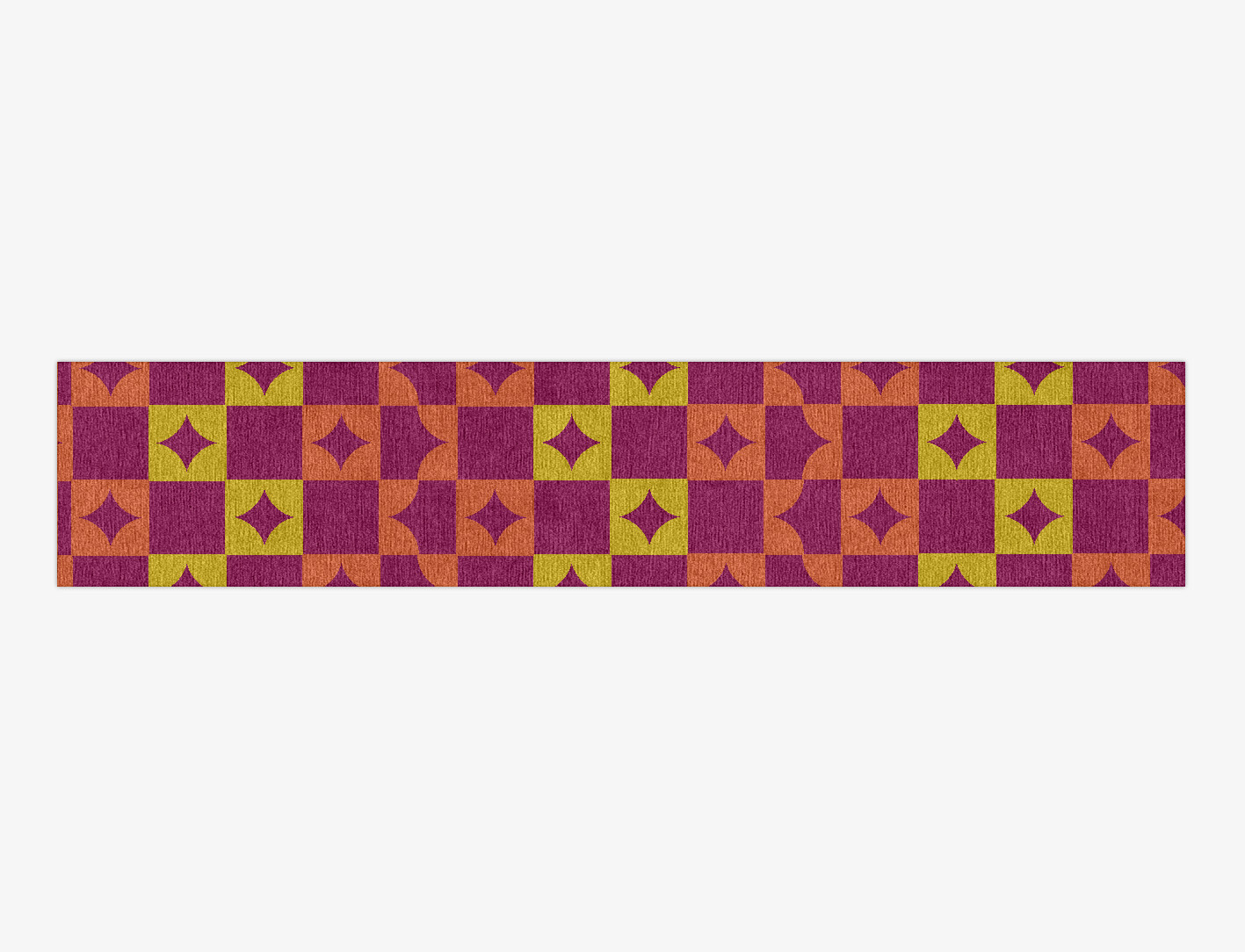 Robin Geometric Runner Hand Knotted Tibetan Wool Custom Rug by Rug Artisan