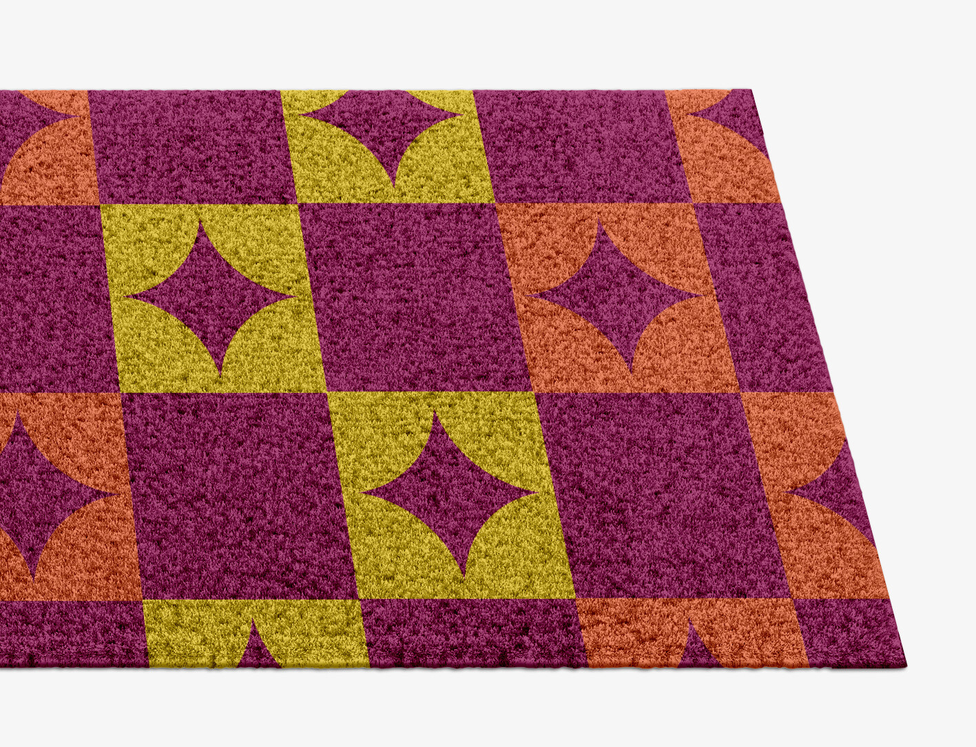 Robin Geometric Runner Hand Knotted Tibetan Wool Custom Rug by Rug Artisan