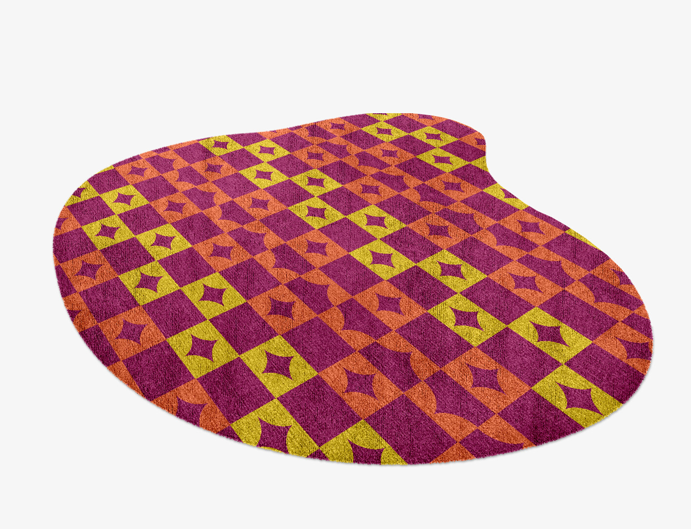 Robin Geometric Splash Hand Knotted Bamboo Silk Custom Rug by Rug Artisan