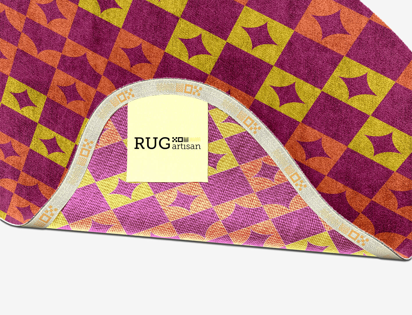 Robin Geometric Splash Hand Knotted Bamboo Silk Custom Rug by Rug Artisan