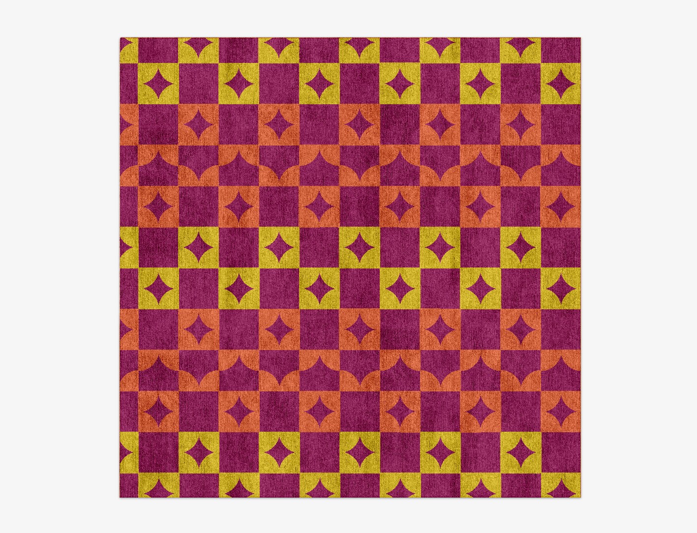 Robin Geometric Square Hand Knotted Bamboo Silk Custom Rug by Rug Artisan