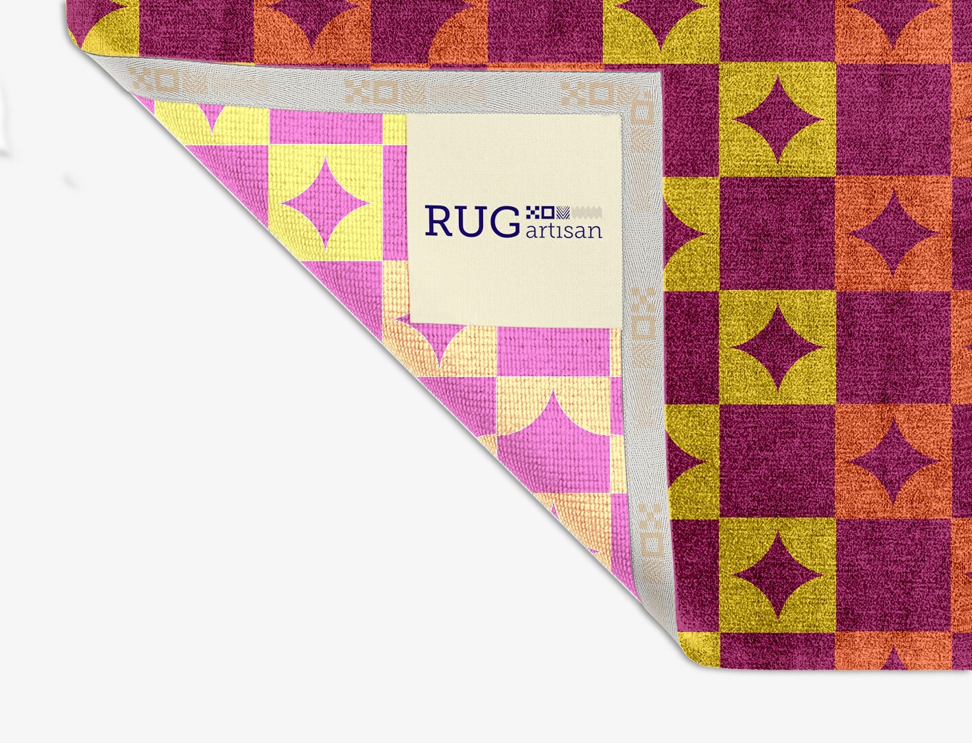 Robin Geometric Square Hand Knotted Bamboo Silk Custom Rug by Rug Artisan