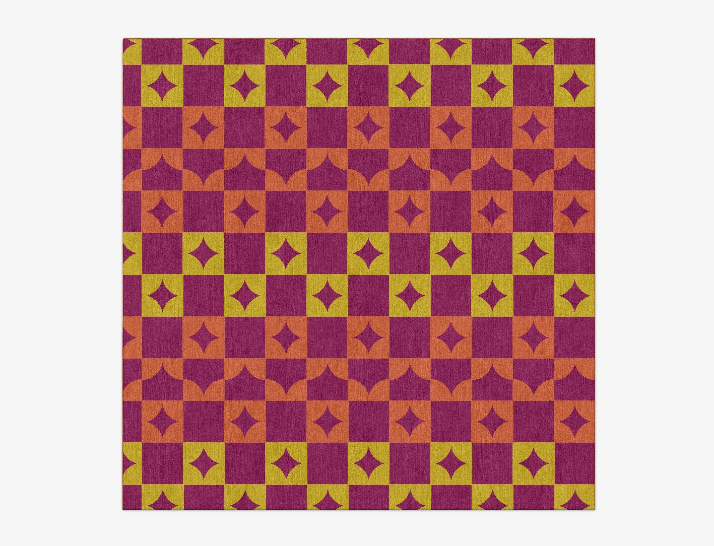 Robin Geometric Square Hand Knotted Tibetan Wool Custom Rug by Rug Artisan