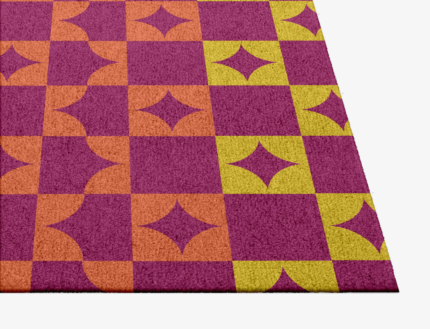 Robin Geometric Square Hand Knotted Tibetan Wool Custom Rug by Rug Artisan