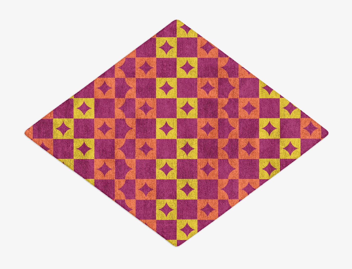 Robin Geometric Diamond Hand Tufted Bamboo Silk Custom Rug by Rug Artisan