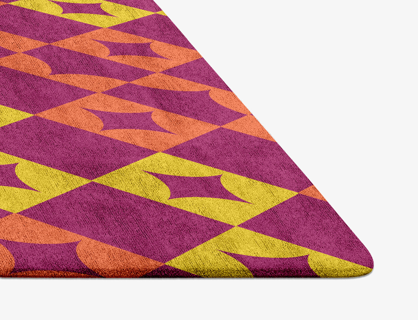 Robin Geometric Diamond Hand Tufted Bamboo Silk Custom Rug by Rug Artisan