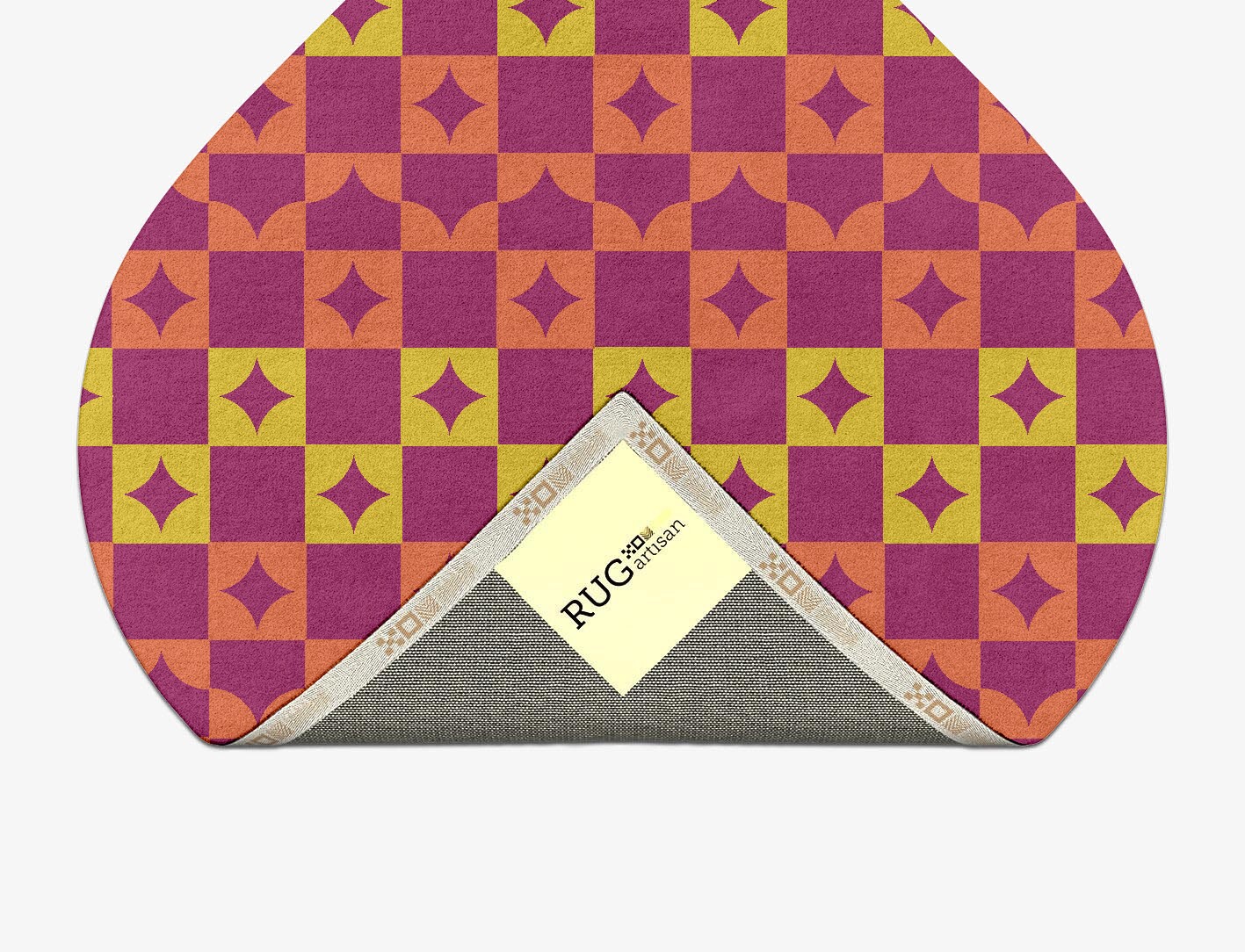 Robin Geometric Ogee Hand Tufted Pure Wool Custom Rug by Rug Artisan