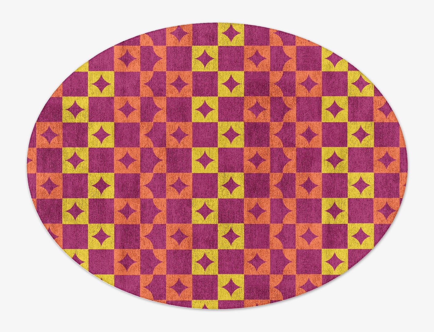 Robin Geometric Oval Hand Tufted Bamboo Silk Custom Rug by Rug Artisan