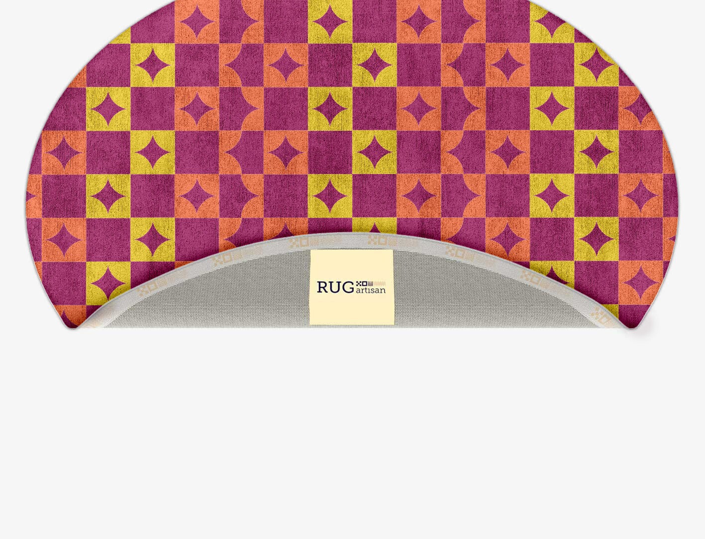 Robin Geometric Oval Hand Tufted Bamboo Silk Custom Rug by Rug Artisan