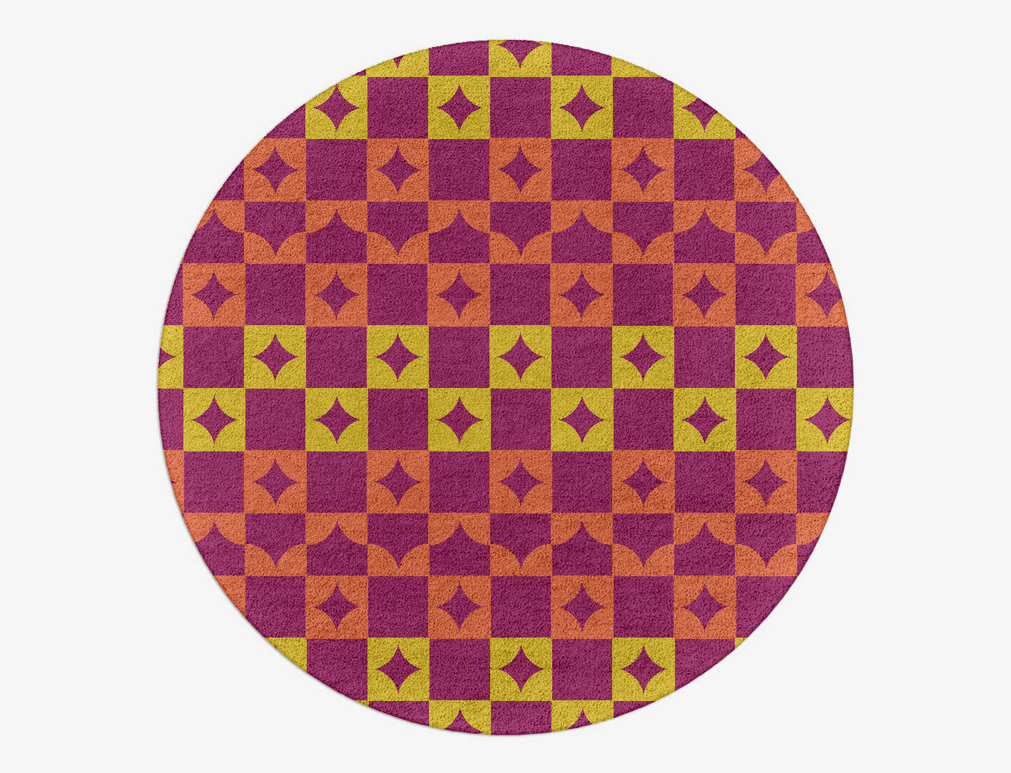 Robin Geometric Round Hand Tufted Pure Wool Custom Rug by Rug Artisan