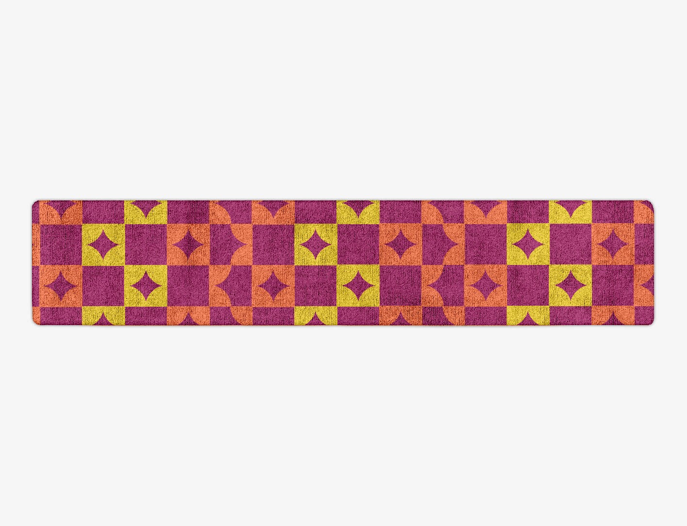 Robin Geometric Runner Hand Tufted Bamboo Silk Custom Rug by Rug Artisan