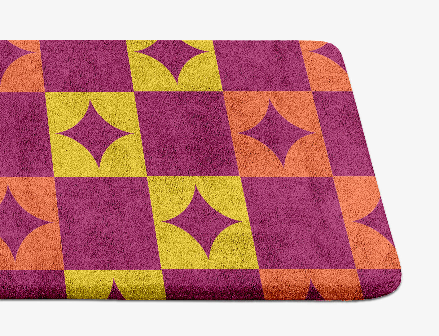 Robin Geometric Runner Hand Tufted Bamboo Silk Custom Rug by Rug Artisan