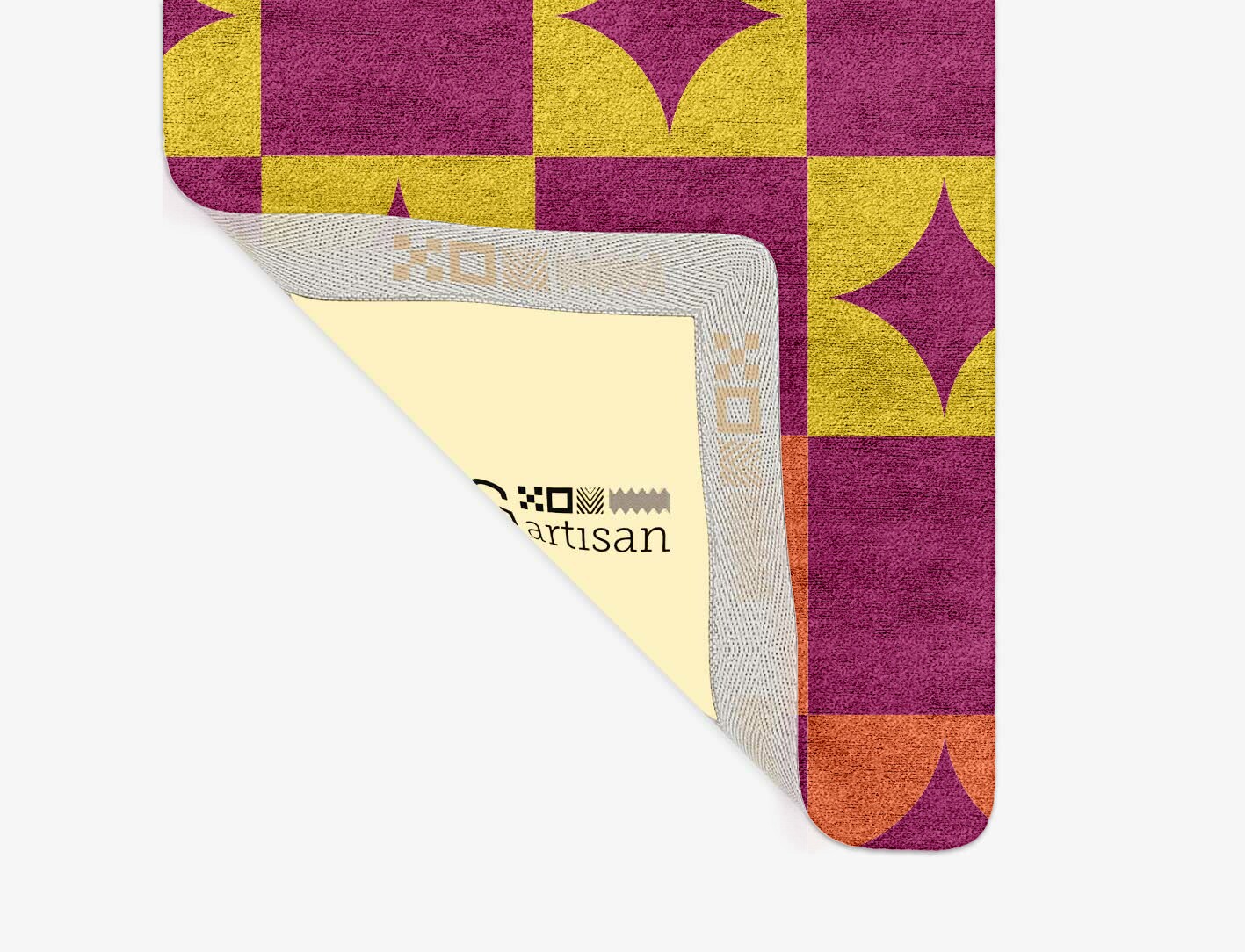 Robin Geometric Runner Hand Tufted Bamboo Silk Custom Rug by Rug Artisan