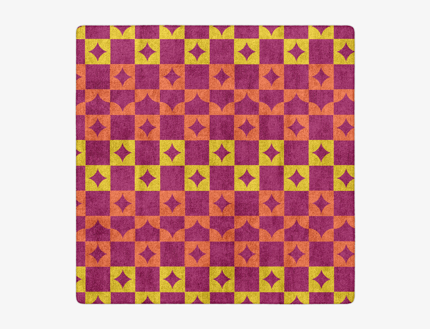 Robin Geometric Square Hand Tufted Bamboo Silk Custom Rug by Rug Artisan