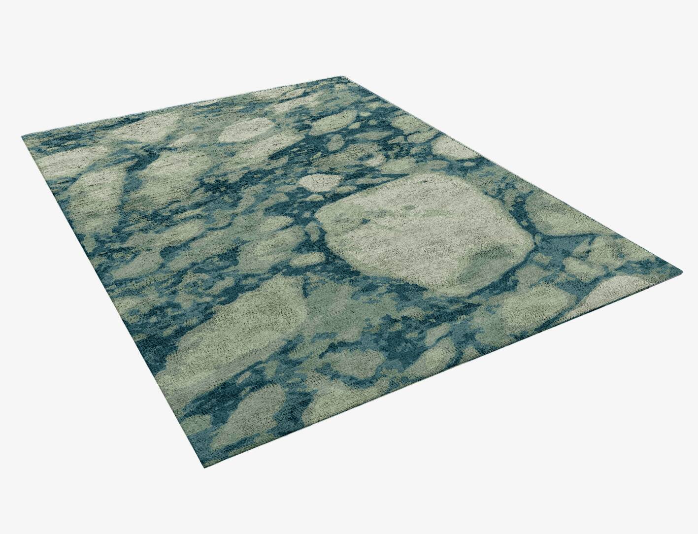 Rockbed Surface Art Rectangle Hand Knotted Bamboo Silk Custom Rug by Rug Artisan