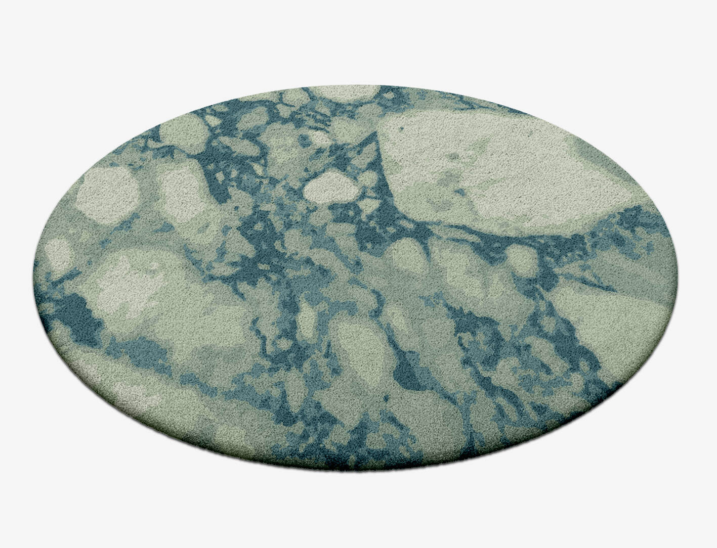 Rockbed Surface Art Round Hand Tufted Pure Wool Custom Rug by Rug Artisan