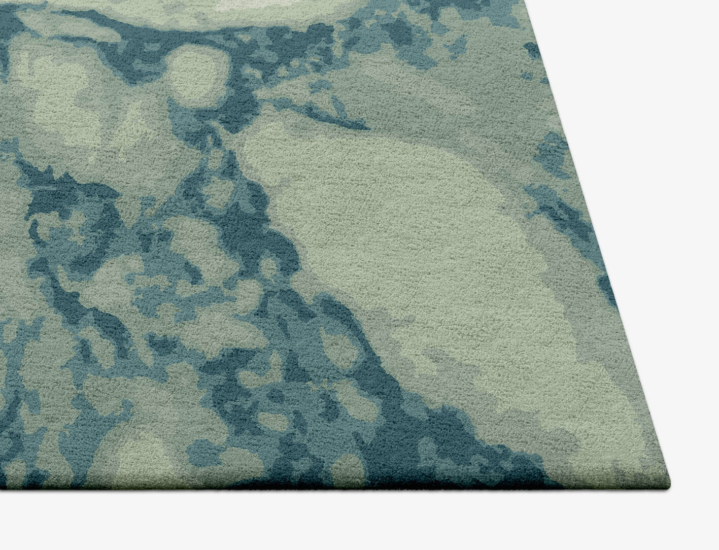 Rockbed Surface Art Square Hand Tufted Pure Wool Custom Rug by Rug Artisan