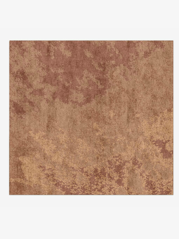 Rockweed Brush Strokes Square Hand Knotted Bamboo Silk Custom Rug by Rug Artisan