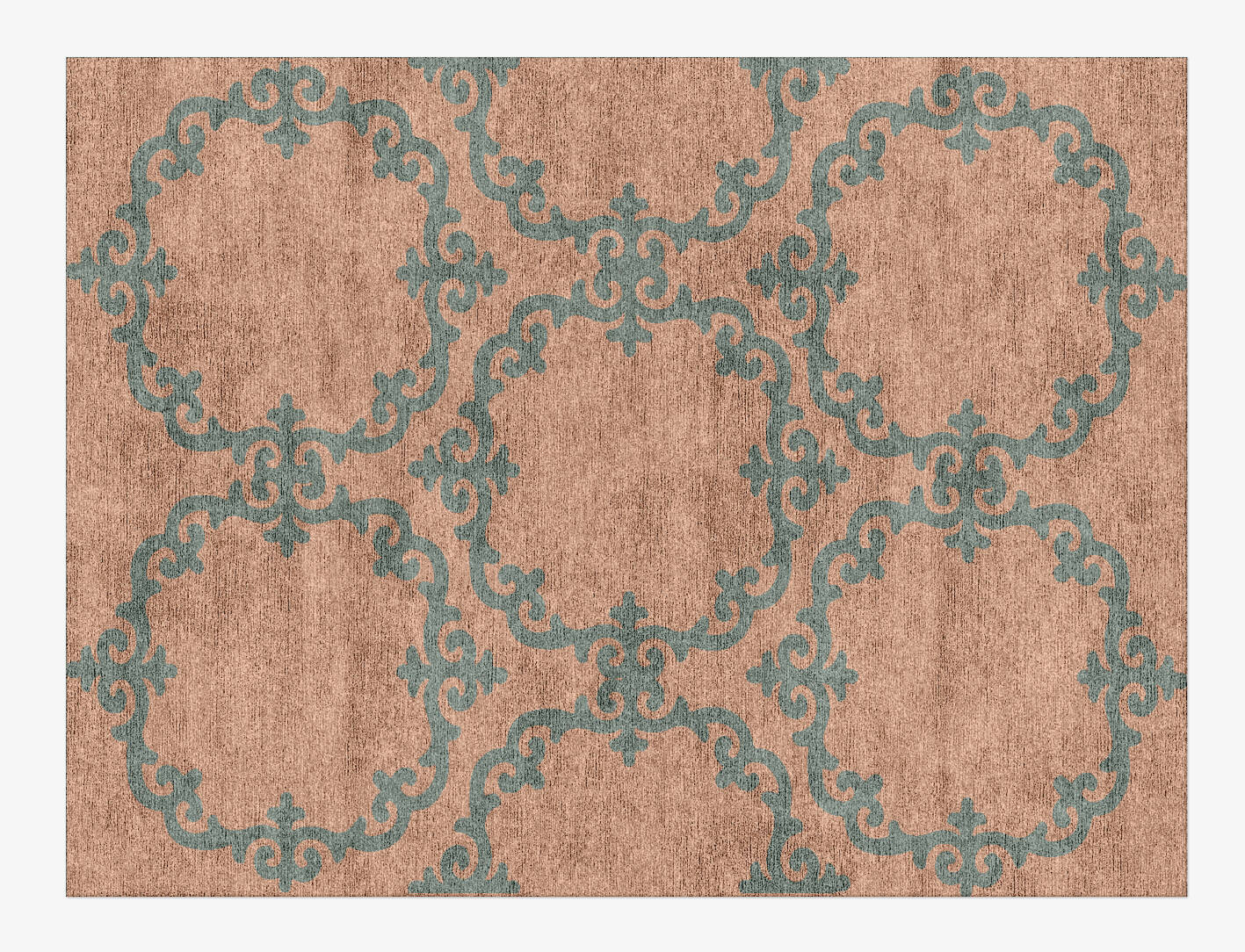 Rococo Blue Royal Rectangle Hand Knotted Bamboo Silk Custom Rug by Rug Artisan