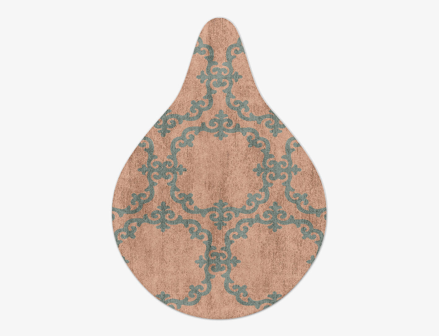 Rococo Blue Royal Drop Hand Tufted Bamboo Silk Custom Rug by Rug Artisan