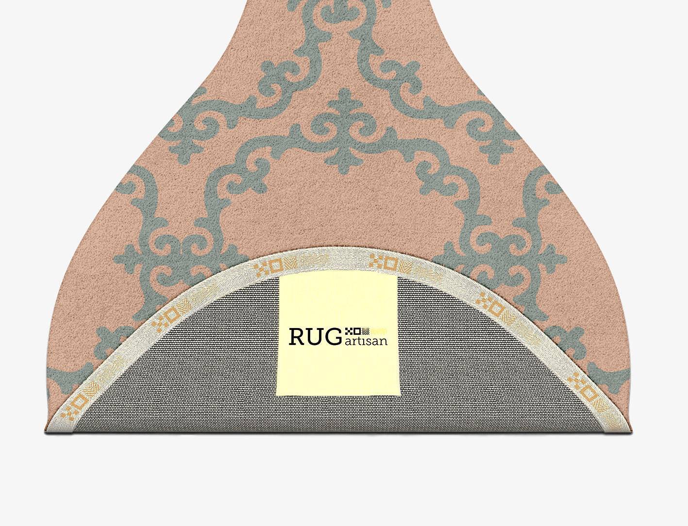 Rococo Blue Royal Drop Hand Tufted Pure Wool Custom Rug by Rug Artisan