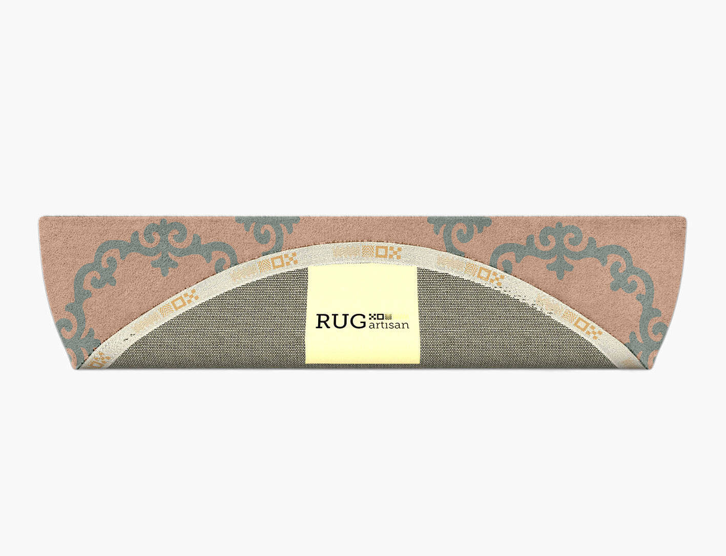 Rococo Blue Royal Halfmoon Hand Tufted Pure Wool Custom Rug by Rug Artisan