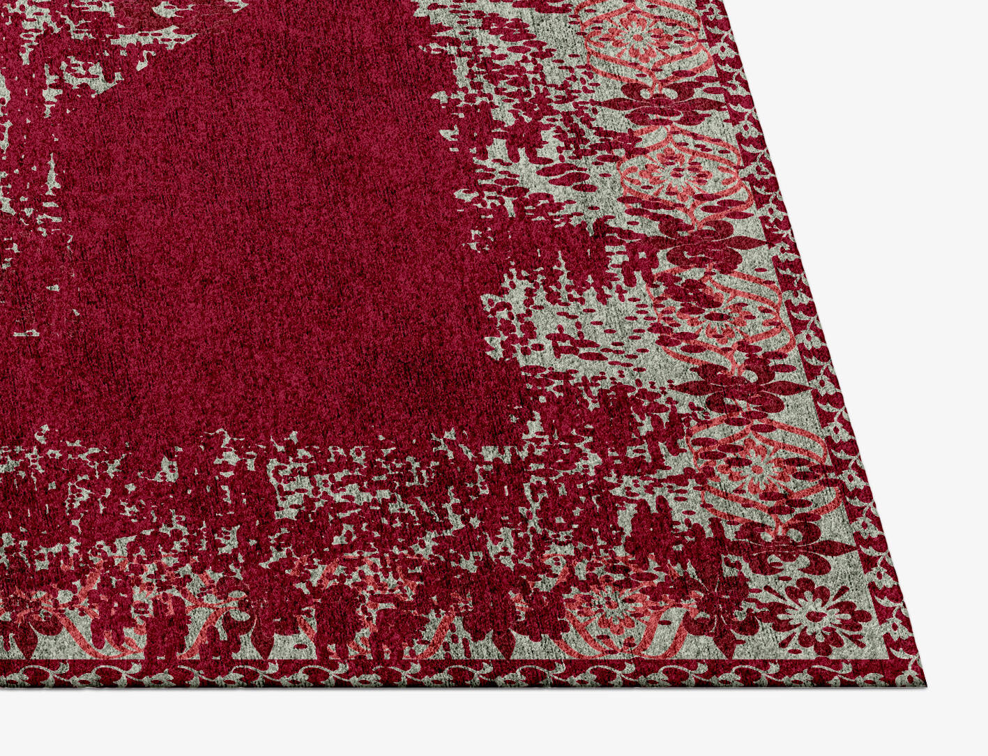 Rosa Vintage Rectangle Hand Knotted Bamboo Silk Custom Rug by Rug Artisan