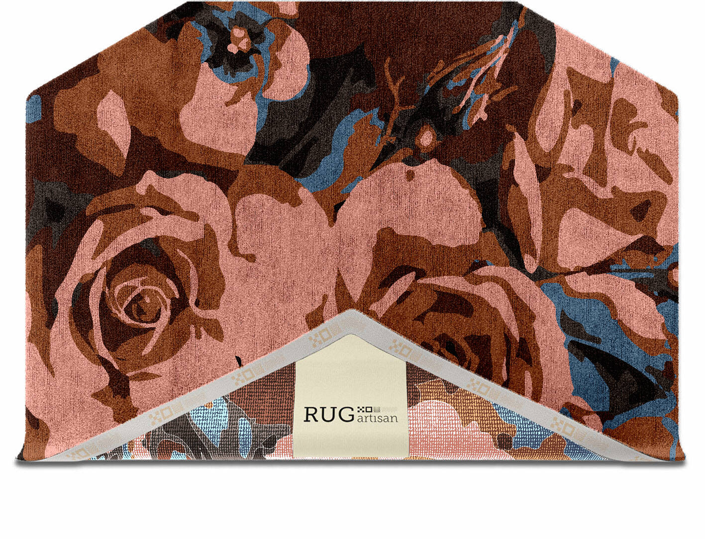 Rosabel Floral Hexagon Hand Knotted Bamboo Silk Custom Rug by Rug Artisan