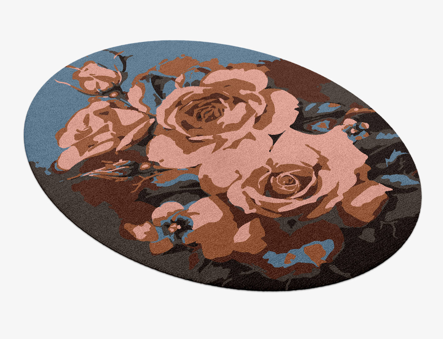 Rosabel Floral Oval Hand Knotted Tibetan Wool Custom Rug by Rug Artisan