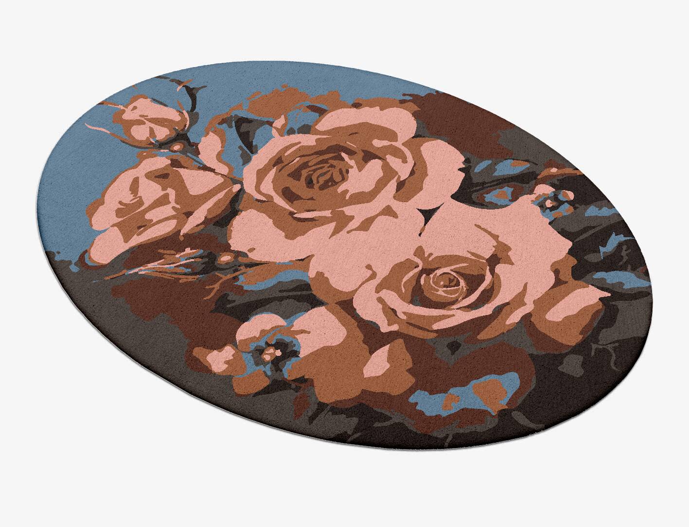 Rosabel Floral Oval Hand Tufted Pure Wool Custom Rug by Rug Artisan