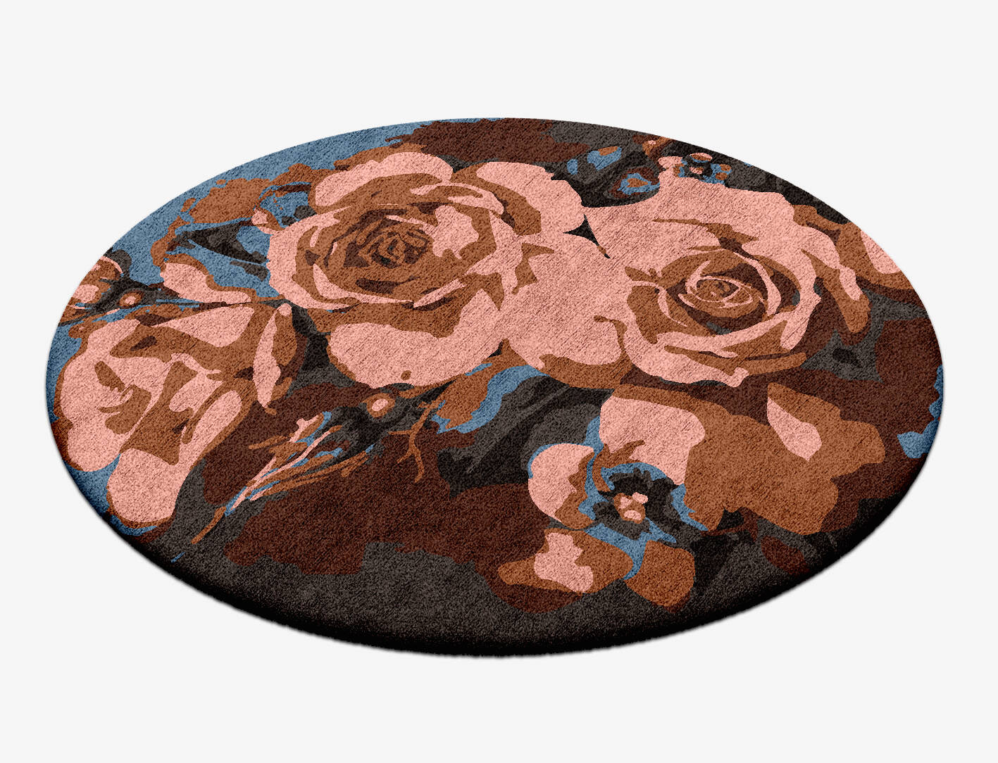 Rosabel Floral Round Hand Tufted Bamboo Silk Custom Rug by Rug Artisan