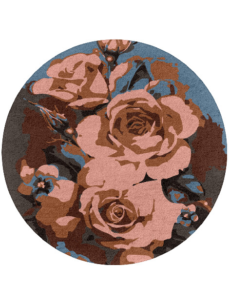 Rosabel Floral Round Hand Tufted Pure Wool Custom Rug by Rug Artisan