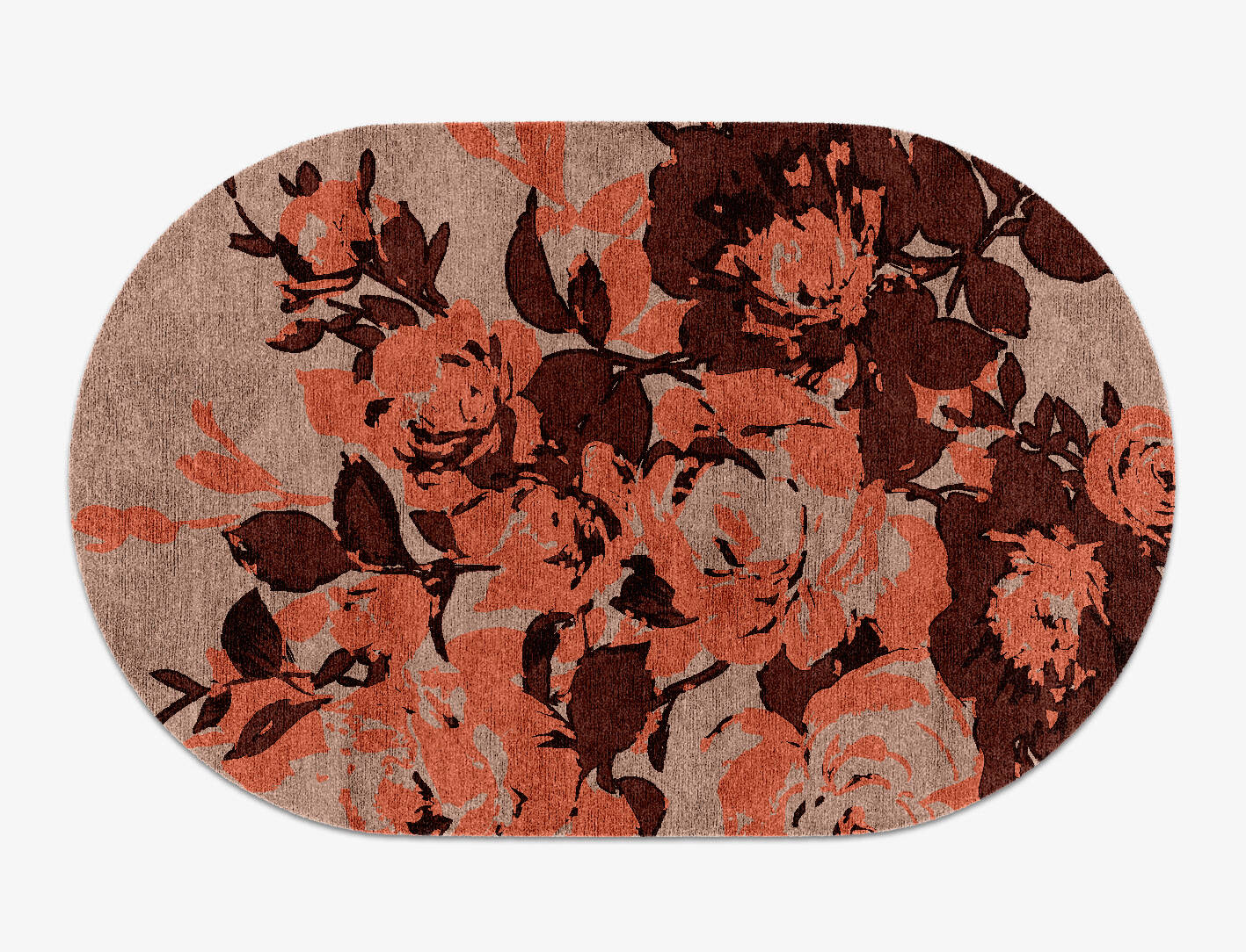 Rosarium Floral Capsule Hand Knotted Bamboo Silk Custom Rug by Rug Artisan