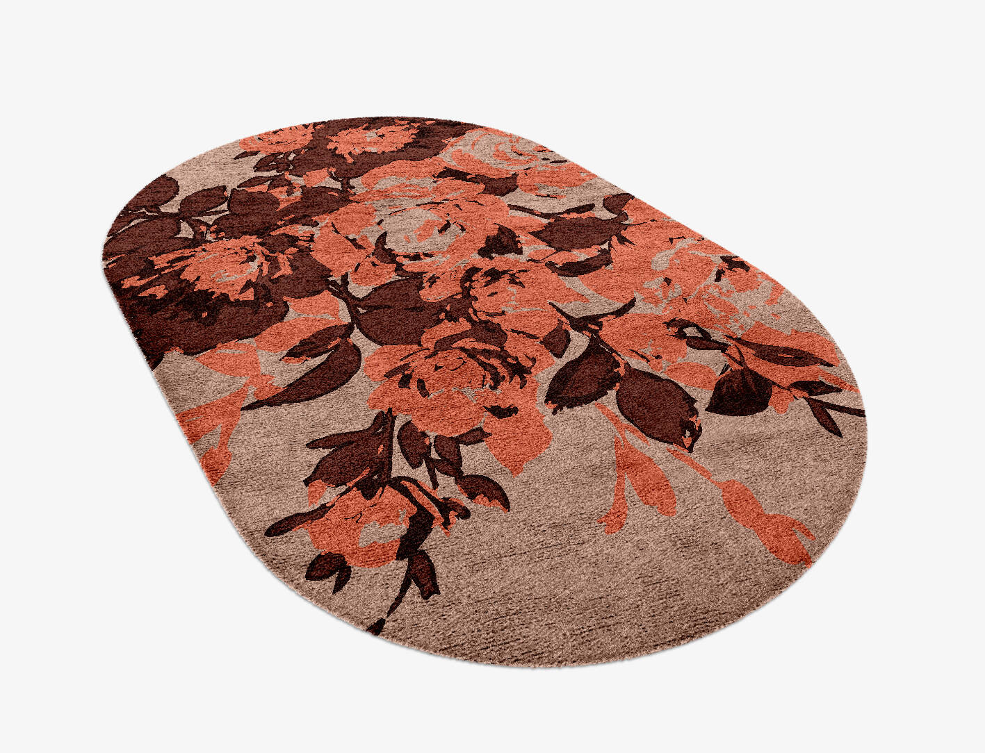 Rosarium Floral Capsule Hand Knotted Bamboo Silk Custom Rug by Rug Artisan