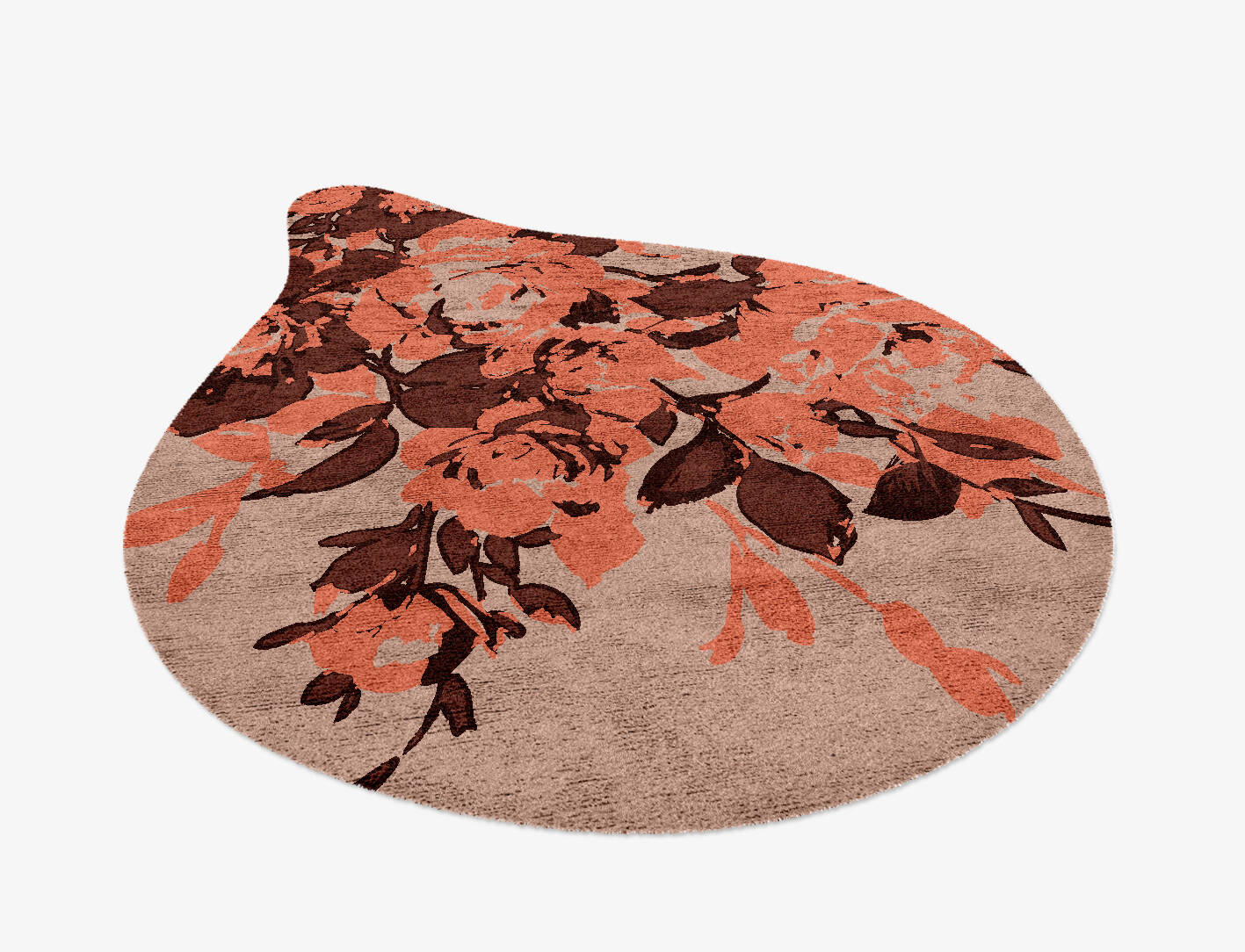 Rosarium Floral Drop Hand Knotted Bamboo Silk Custom Rug by Rug Artisan