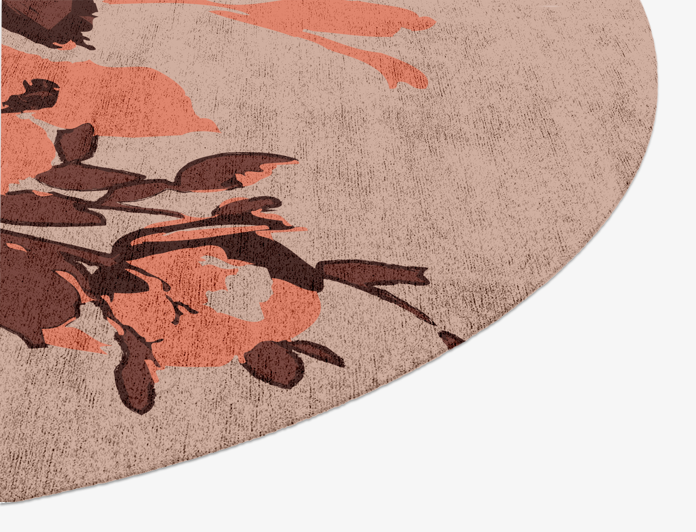 Rosarium Floral Oval Hand Knotted Bamboo Silk Custom Rug by Rug Artisan