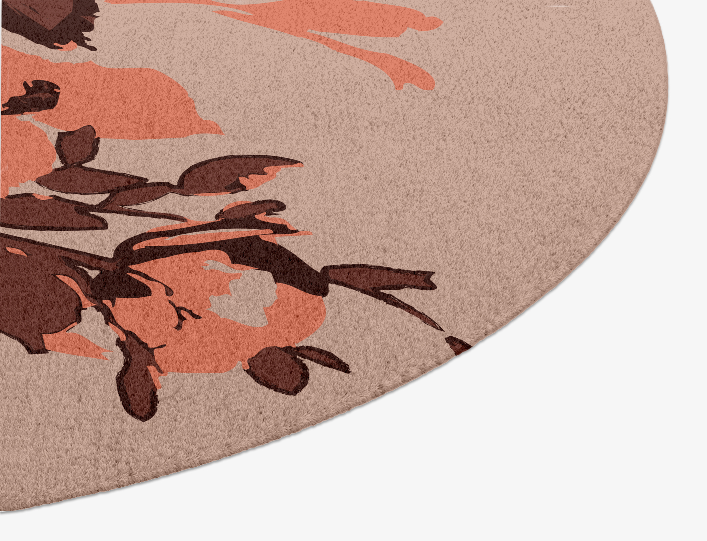 Rosarium Floral Oval Hand Knotted Tibetan Wool Custom Rug by Rug Artisan