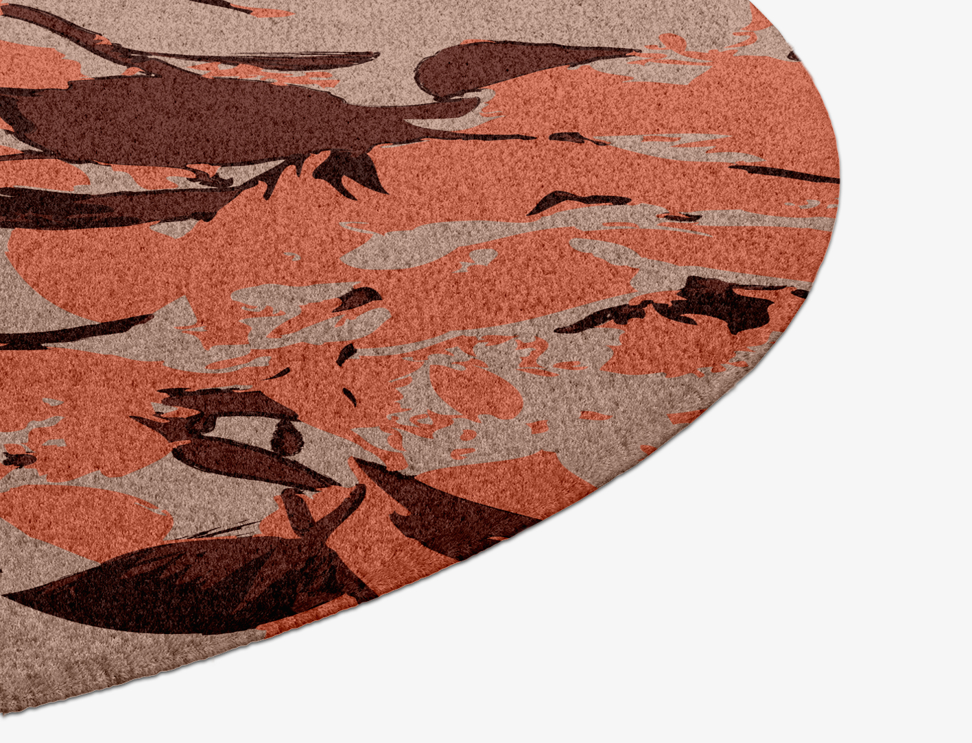 Rosarium Floral Round Hand Knotted Tibetan Wool Custom Rug by Rug Artisan