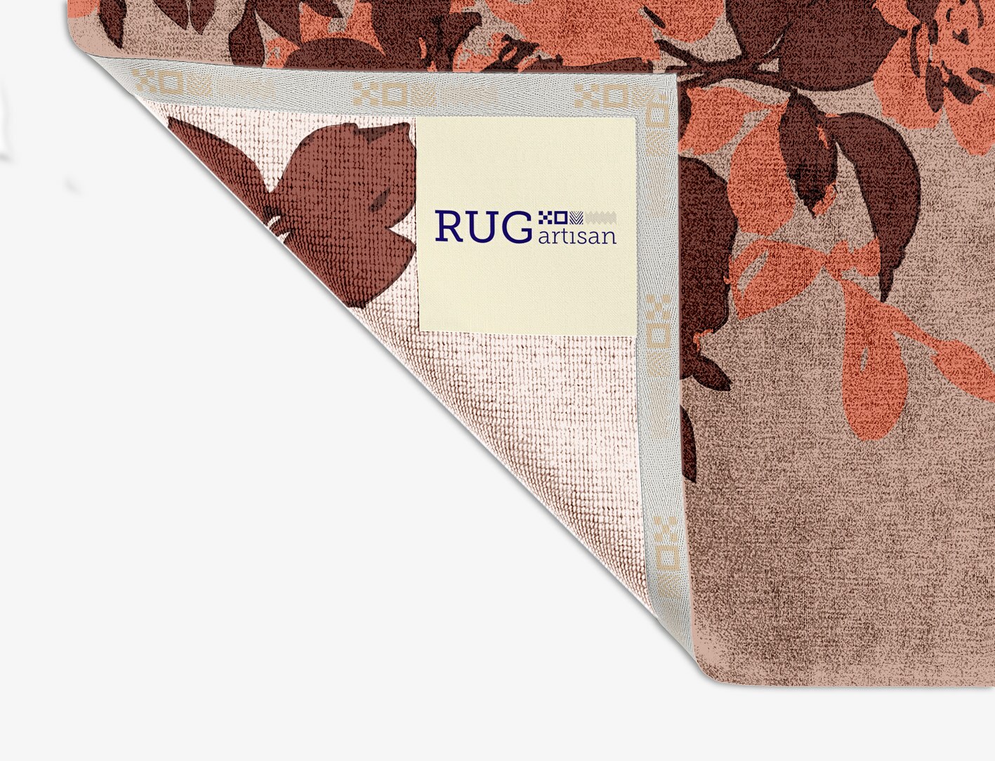 Rosarium Floral Square Hand Knotted Bamboo Silk Custom Rug by Rug Artisan