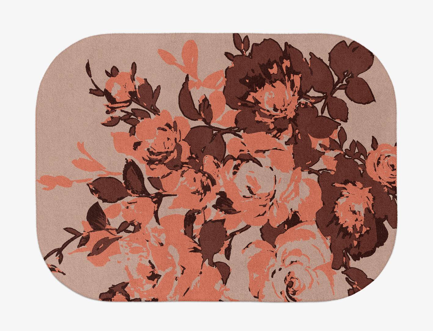 Rosarium Floral Oblong Hand Tufted Pure Wool Custom Rug by Rug Artisan