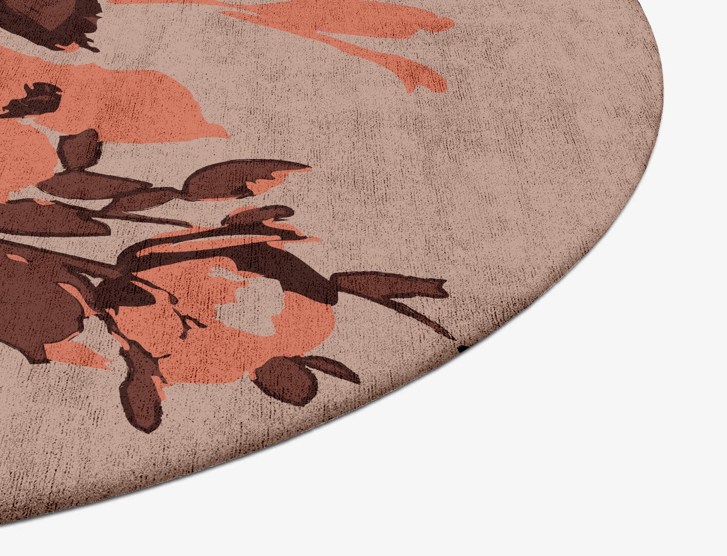 Rosarium Floral Oval Hand Tufted Bamboo Silk Custom Rug by Rug Artisan