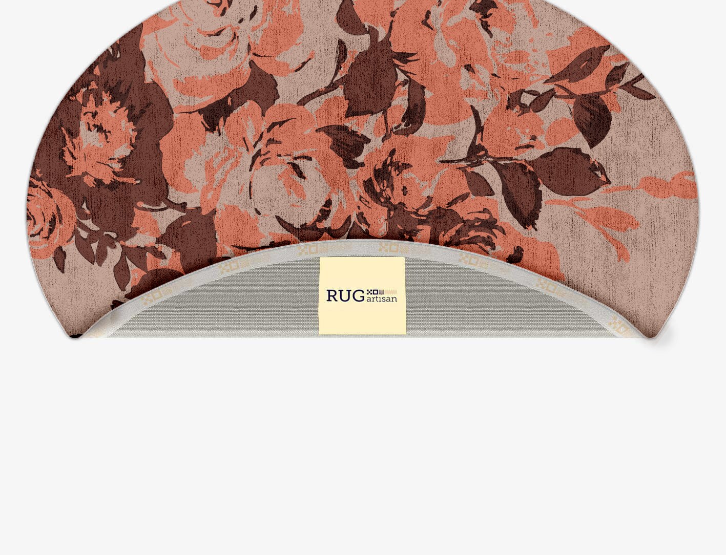 Rosarium Floral Oval Hand Tufted Bamboo Silk Custom Rug by Rug Artisan