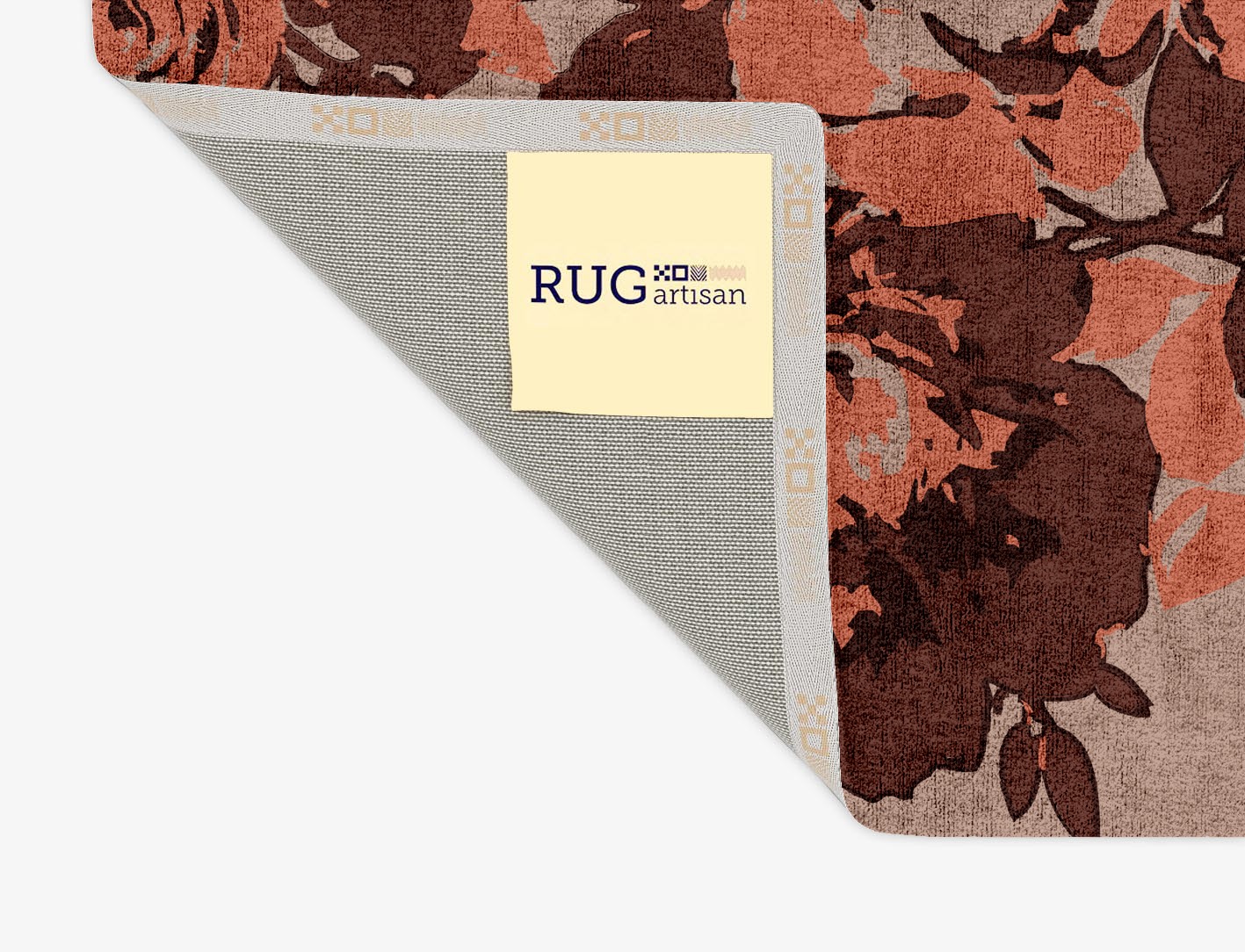 Rosarium Floral Rectangle Hand Tufted Bamboo Silk Custom Rug by Rug Artisan