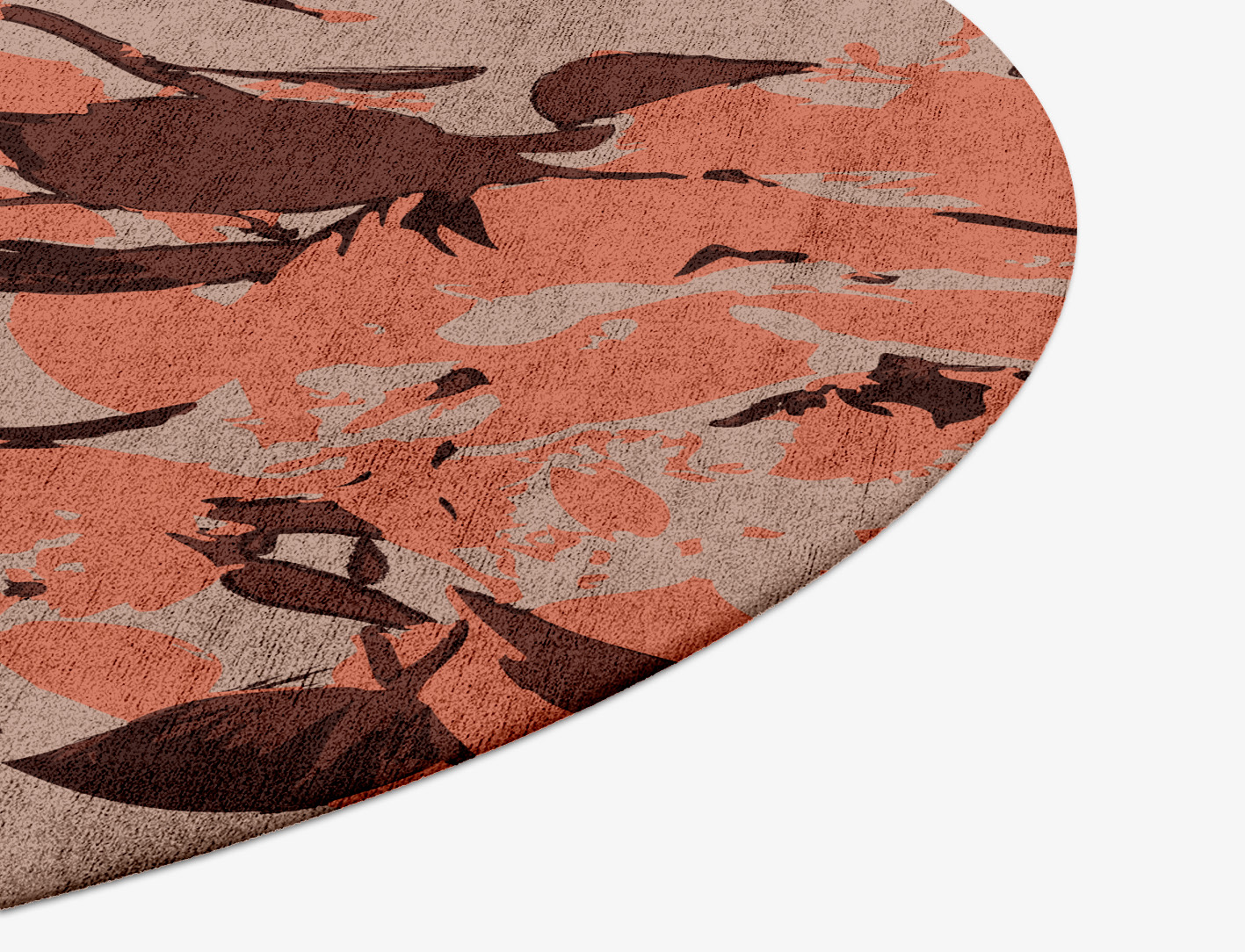 Rosarium Floral Round Hand Tufted Bamboo Silk Custom Rug by Rug Artisan