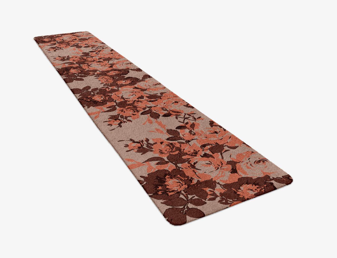 Rosarium Floral Runner Hand Tufted Pure Wool Custom Rug by Rug Artisan