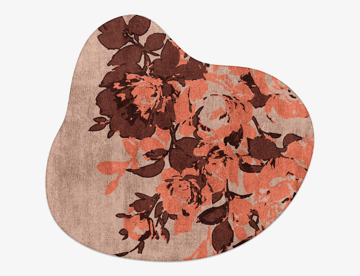Rosarium Floral Splash Hand Tufted Bamboo Silk Custom Rug by Rug Artisan
