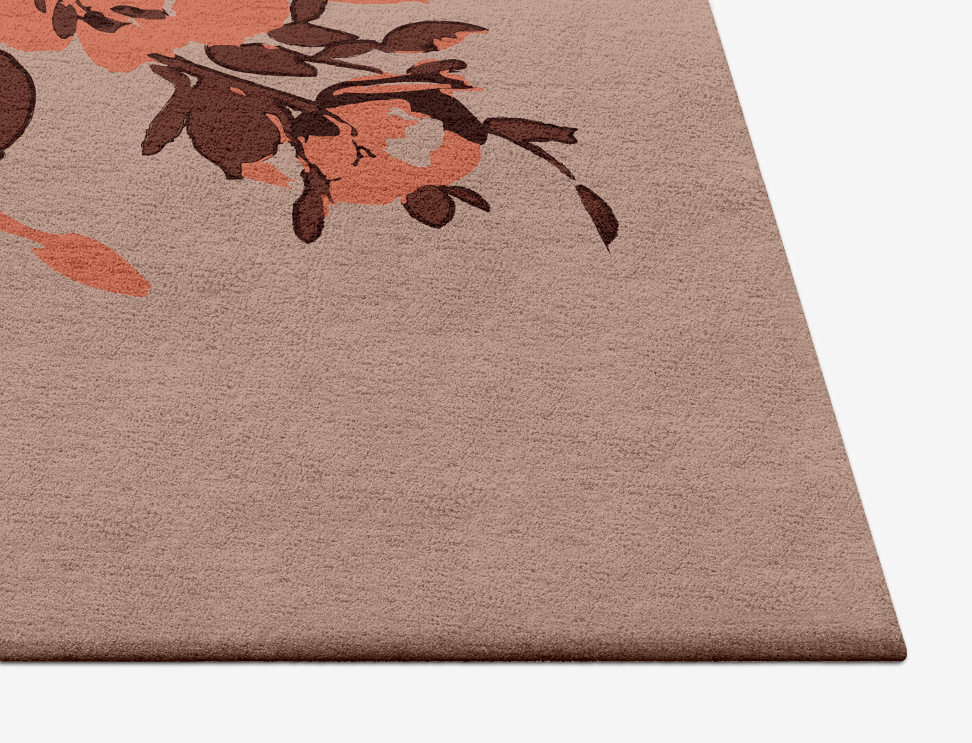 Rosarium Floral Square Hand Tufted Pure Wool Custom Rug by Rug Artisan