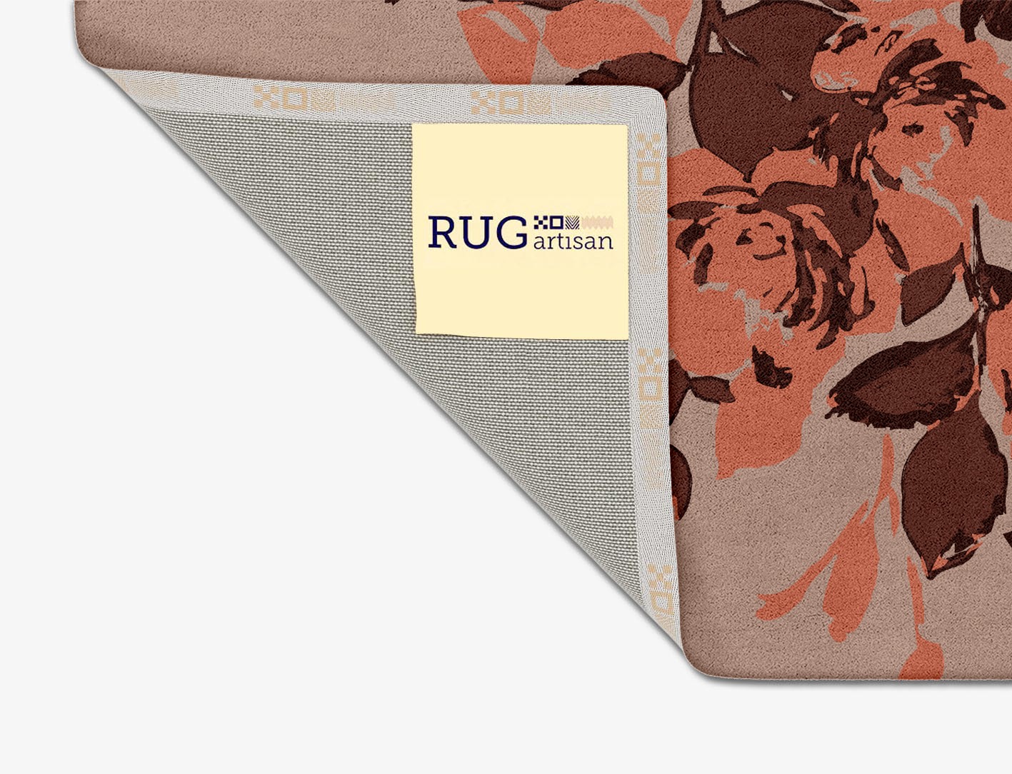Rosarium Floral Square Hand Tufted Pure Wool Custom Rug by Rug Artisan